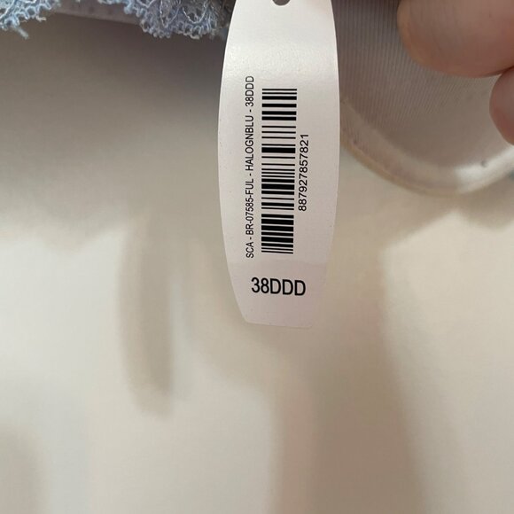 NWT Adore Me 38DDD Light Blue Lace Full Coverage Bra Adjustable Straps - Picture 3 of 7